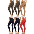 thumbnail image 1 of Conceited Women's Ivy Buttery Soft High Waist Basic Leggings - Pack of 6, 1 of 7