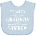 thumbnail image 3 of Inktastic My Daddy is a Firefighter and a Hero Boys or Girls Baby Bib, 3 of 4