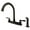 Bronze, variant on Kingston FB7794NFLSP NuWave French Two-Handle 4-Hole 8" Centerset Kitchen Faucet with Side Sprayer in Black Stainless