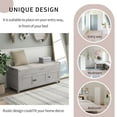 thumbnail image 4 of Bellemave Entryway Storage Bench with Cushion Seating, Shoe Bench with Cabinet and Shelves, Wooden End of Bed Bench for Bedroom/Living Room/Entryway/Foyer/Hallway (Gray Wash), 4 of 11