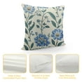 thumbnail image 4 of MLJA Blue Floral Block Print Pillow Covers Light Blue Green Chinoiserie Flowers Birds Decorative Pillows Outdoor Farmhouse Cushion Case Pillowcase for Sofa Bed Room Decor, 4 of 5