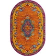 thumbnail image 2 of Rugs.com Calypso Collection Rug – 5' x 8' Oval Orange Medium Rug Perfect For Living Rooms, Large Dining Rooms, Open Floorplans, 2 of 8