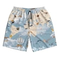 thumbnail image 5 of Goofa Animals Travel World Map Printed Mens Swim Trunks Summer Quick Dry Short Beach Swimwear Bathing Suits-, 5 of 9