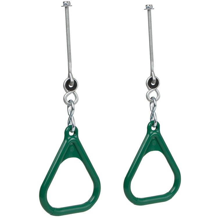 Swing Set Stuff Inc. Trapeze Rings with Swing Hangers (Green)