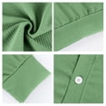 thumbnail image 5 of Waffle Button Down Short Sleeve Shirts for Men Lightweight Open Front Cardigan Casual Comfy Knit Summer Cardigan Green 4XL, 5 of 5