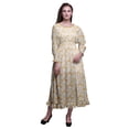 thumbnail image 1 of Bimba Tie-Dye Women Cotton Smocked Boho Renaissance Long Ruffle MaxiDress-XXX-Large, 1 of 5