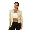 thumbnail image 1 of xiaxaixu Women Jacket, Long Sleeve Open Front Sequined Fall Ladies Cardigan for Club Party, 1 of 8