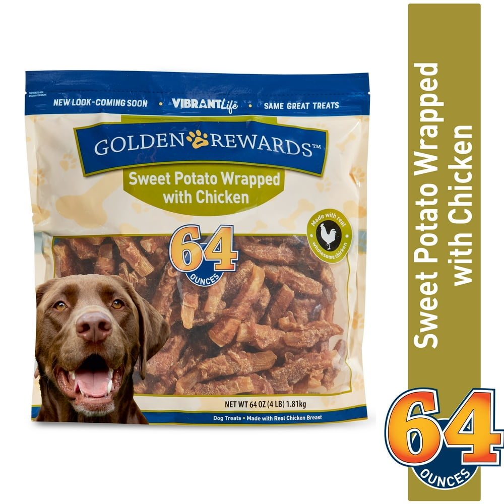 Golden Rewards Sweet Potato Wrapped with Chicken Dog Treats, 64 oz
