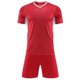 thumbnail image 1 of Odeerbi Conjunto de Uniformes de Entrenamiento de Fútbol de Malla de Niños Y Niñas Color Sólido Pantalones Cortos de Camiseta de Manga Corta Conjunto Atlético Seco Rápido Para 1-12 Años, 1 of 5