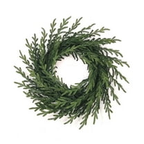 Guvpev 24-in Indoor/Outdoor (non powered) Green Artificial Norfolk Pine Christmas Wreath