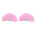 thumbnail image 2 of Redempat Feather Fan Decoration Craft Parties Handheld Ornament Decorative Fans Elegant Dance Performance Accessory Adult Pink 2Set, 2 of 6