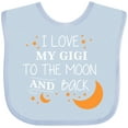 thumbnail image 3 of Inktastic I Love My Gigi to the Moon and Back Boys or Girls Baby Bib, 3 of 4