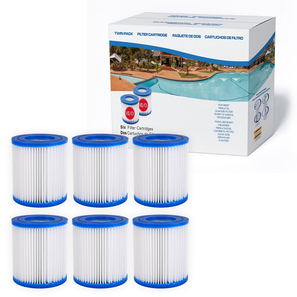 Swimming Pool Easy Set Filter Cartridge Replacement Type H (6 Pack