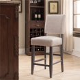 thumbnail image 2 of Leick Favorite Finds Wood Upholstered Back Counter Stool Set in Heather Gray, 2 of 12
