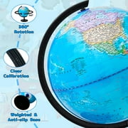 BSHAPPLUS 8 Globe,Globe of the World with Stand,360 Spin World Globe for Kids Learning,World Globes for Adults