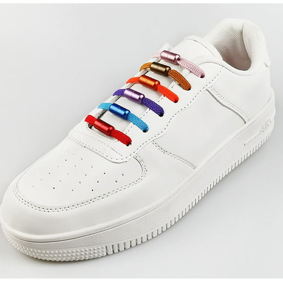 Color Metal Capsule Shoelace Child Adult Tying-Free Elastic Shoelaces