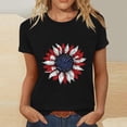 thumbnail image 2 of SELONE 4th of July Womens Shirt Black Casual Tops Hoilday Crewneck Short Sleeve Clothes Patriotic Graphic Wear, 2 of 4