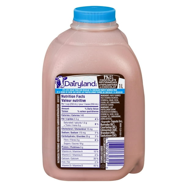 Dairyland 1 Reduced Sugar Chocolate Milk Walmart.ca