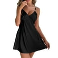 thumbnail image 2 of Kureaily Women Sleepwear Satin Nightgown Mini Slip Chemise Short Nightwear Nightgowns For Women Nightshirt Soft Pajamas, 2 of 6