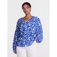 thumbnail image 2 of Scenario Women's Gathered Yoke Blouse with Long Sleeves, Sizes XS-XXXL, 2 of 6