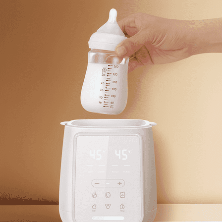 6-in-1 Baby Bottle Warmer with Smart Temperature Control – Fast Breastmilk & Baby Food Heater, Bottle Sterilizer, Thawing & 24H Keep Warm Function, LCD Display