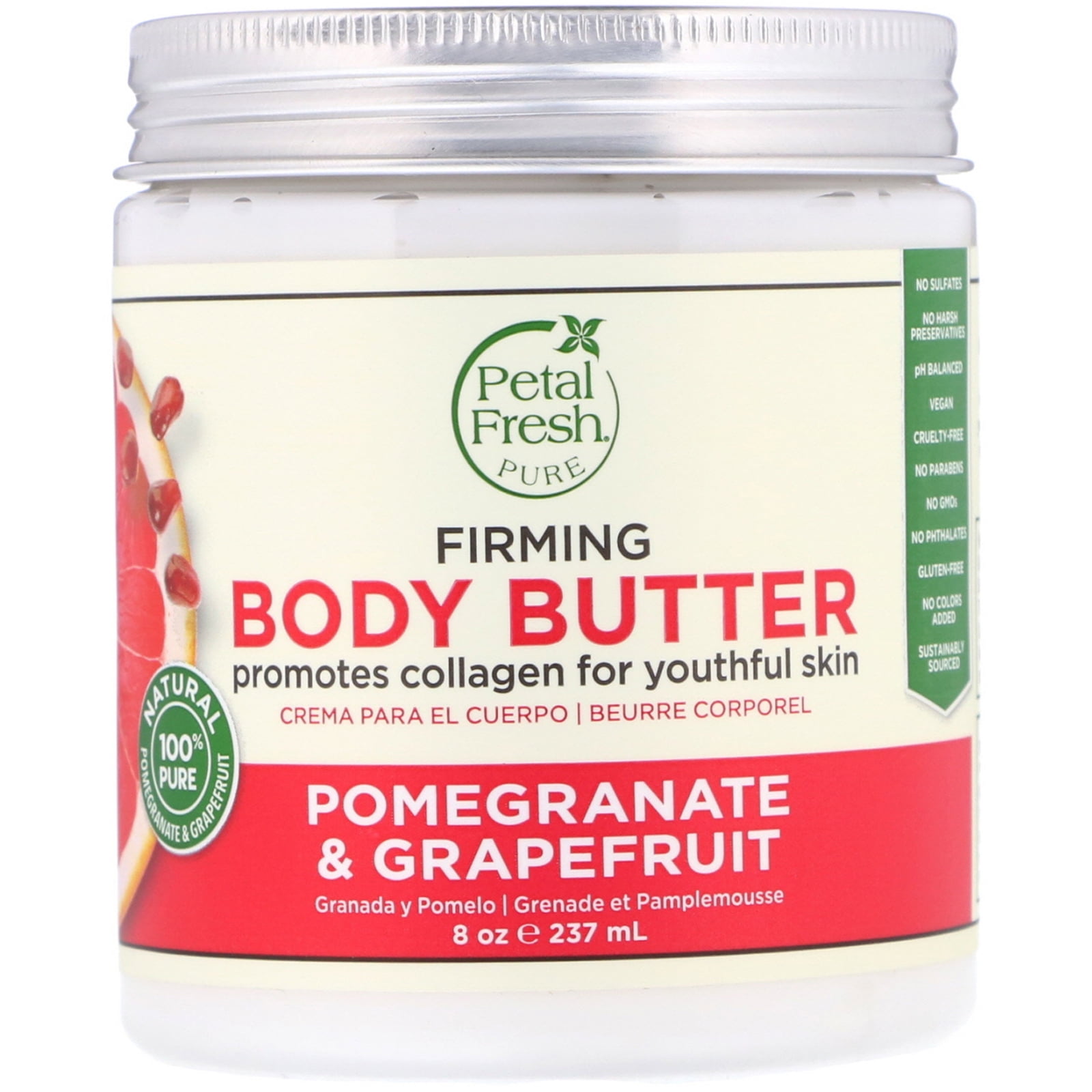 Petal Fresh Pure Body Butter Firming Pomegranate Grapefruit 8 oz 237 ml