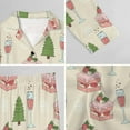 thumbnail image 6 of Top-kevin Champagne Glasses Snowflakes Pine Women's Long-Sleeve Shirt And Full-Length Bottom Pajama Set, 6 of 12