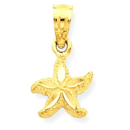 Gold Starfish Charm - ICE CARATS 14kt Yellow Gold Starfish Pendant Charm Necklace Sea Shore Shell Life Fine Jewelry Ideal Gifts For Women Gift Set From Heart
