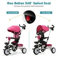 thumbnail image 3 of GVN 7-in-1 Detachable Baby Stroller with Canopy and Safety Harness-Pink, Summer Stroller for Infant & Toddler, 3 of 8