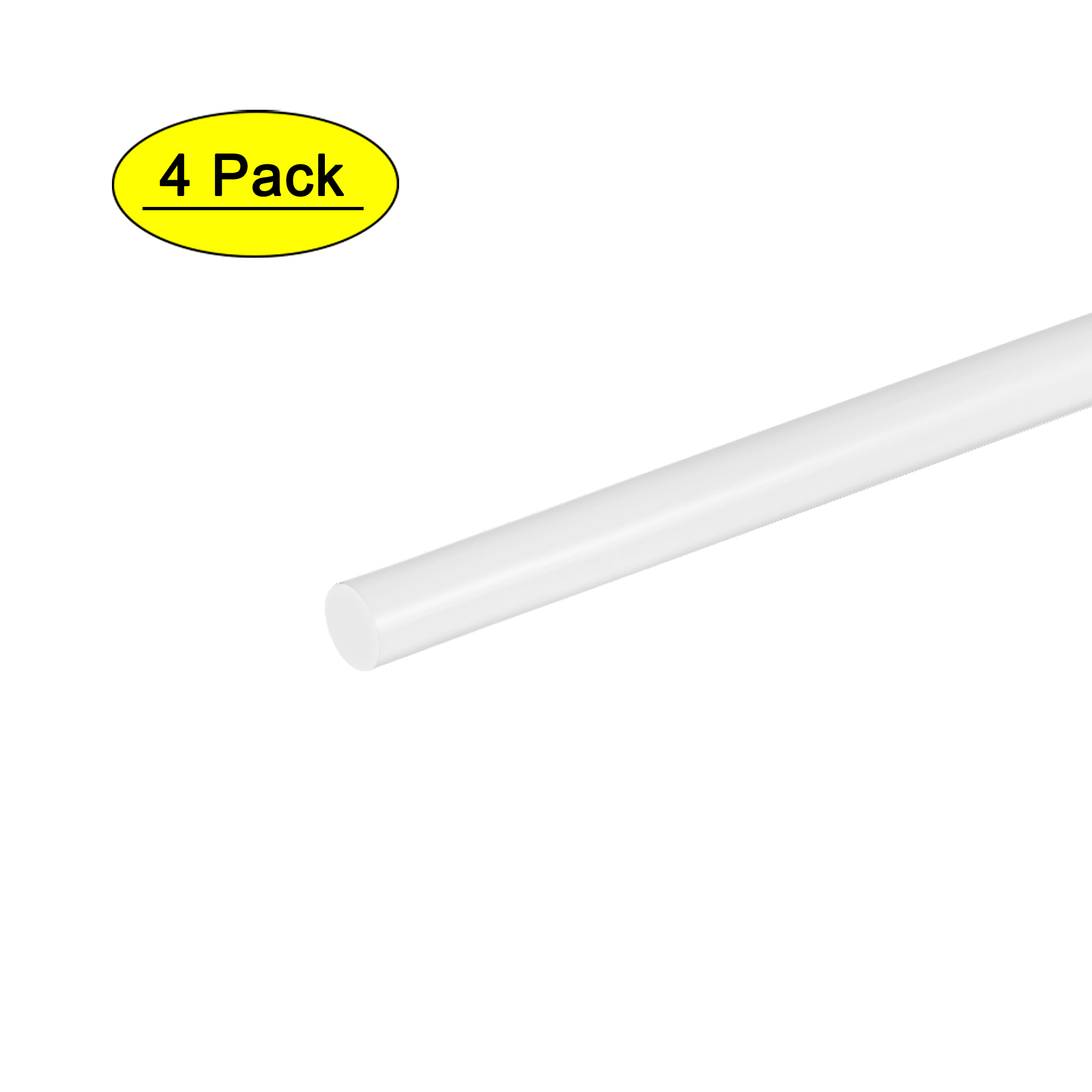 ABS Styrene Plastic Round Bar Rod,5/32" Dia 20" Length,White for Architectural Model Making DIY 4pcs