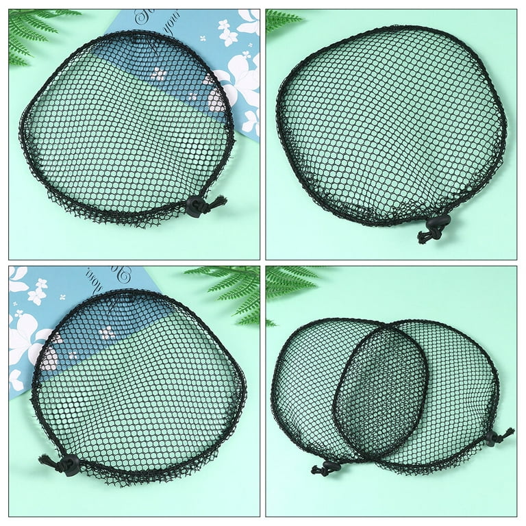 1 Set Black Weaving Net Caps Elastic Drawstring Ponytail Hair Net Wig Making Tools
