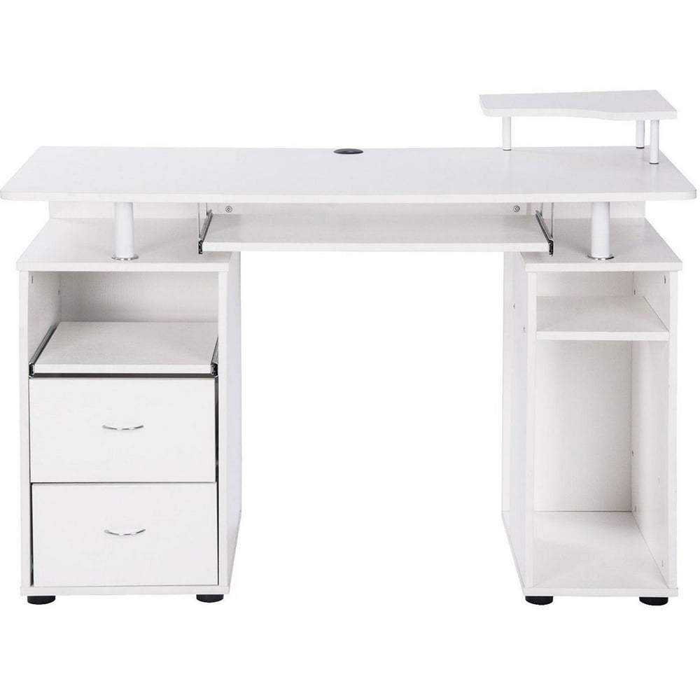 Home Office Computer Desk Wooden Computer Laptop Table with Cabinet ...