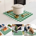 thumbnail image 4 of Dish Drying Mat for Kitchen Countertop, Green Buffalo Check Plaid Absorbent Dish Mat Reversible Quick Dry Non Slip Draining Mat Kitchen Drying Pad for Dishes, Utensils 16x18 Inch Farmhouse Style, 4 of 9