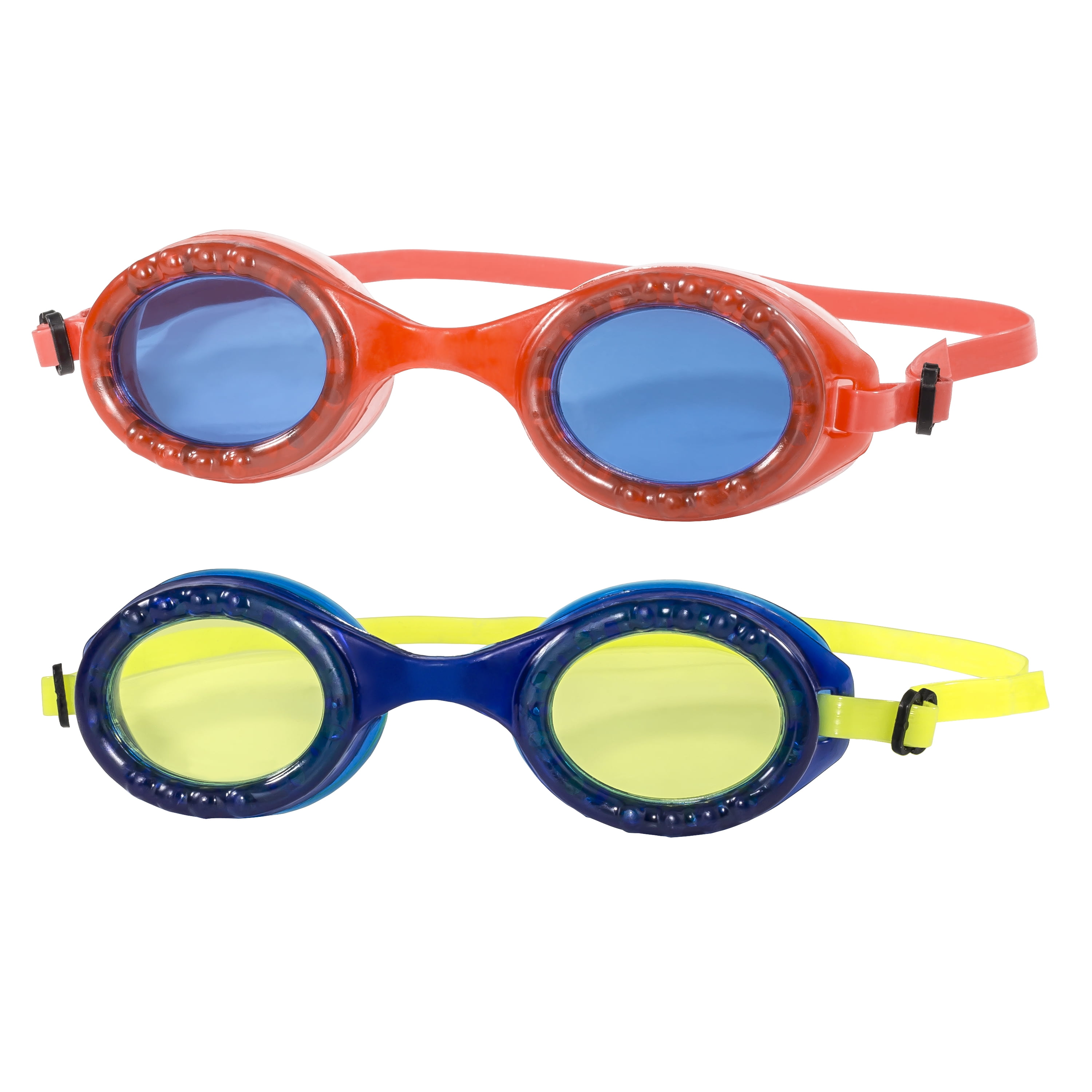 Kids Swim Goggles NEW Multi-Colors 4 Pack Ages 4 & Up Latex Free Adjustable 