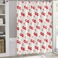 thumbnail image 3 of Shower Curtains for Bathroom-36"x72",Watercolor Seamless Red Cherry Waterproof Bath Curtain Grommet Shower Curtain Set with Hooks,Summer Rustic Farmhouse Fruit Washable Bath Accessories, 3 of 7