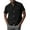 Black, variant on Bcfgryg Mens Fashion Casual Solid Color Pocket Single Breasted Cotton And Linen Shirt Short Sleeve Top Men's Slim Fit Dress Shirts
