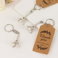 thumbnail image 5 of Balsa Circle 10 Silver Eiffel Tower 4" Plastic Keychains with Thank You Tags Party Favors Events Accessories, 5 of 8