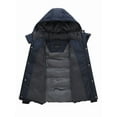 thumbnail image 3 of KVE Boy's Hooded Winter Coat Warm Puffer Jacket Thicken Quilted Coat with Removable Hood Navy 10-12, 3 of 7