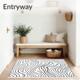 thumbnail image 3 of ODIKA 5'x7' Machine Washable Non-Slip Area Rug, Abstract Wave Motion Design Modern Floor Covering with Flowing High Traffic Rug, Black, 599785, 3 of 7