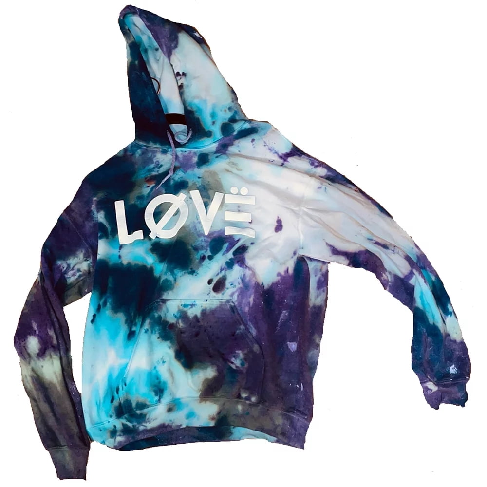 Aaron Carter Love Blue Tie Dye Hoodie Women Men Hooded Sweatshirt