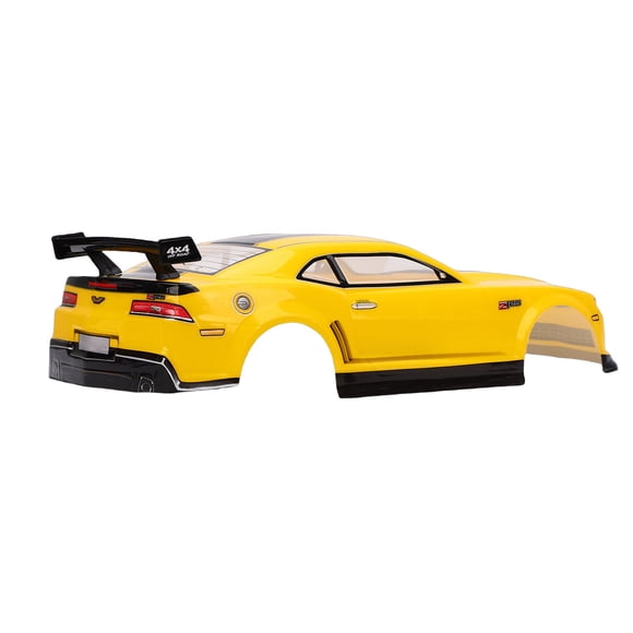 Shell-carrocería De Coche A Escala 1/10, Marco De Coche Con Control Remoto Y Ala Trasera Para Coches De Carreras Con Distancia Entre Ejes De 26cm, Color Amarillo Y Negro
