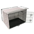 thumbnail image 6 of Kitten Dog Crate Cover, Flowers Cats with Striped Tails and a Ribbon, Easy to Use Pet Kennel Cover Small Dogs Puppies Kittens, 7 Sizes, Mauve Pale Pink, by Ambesonne, 6 of 6