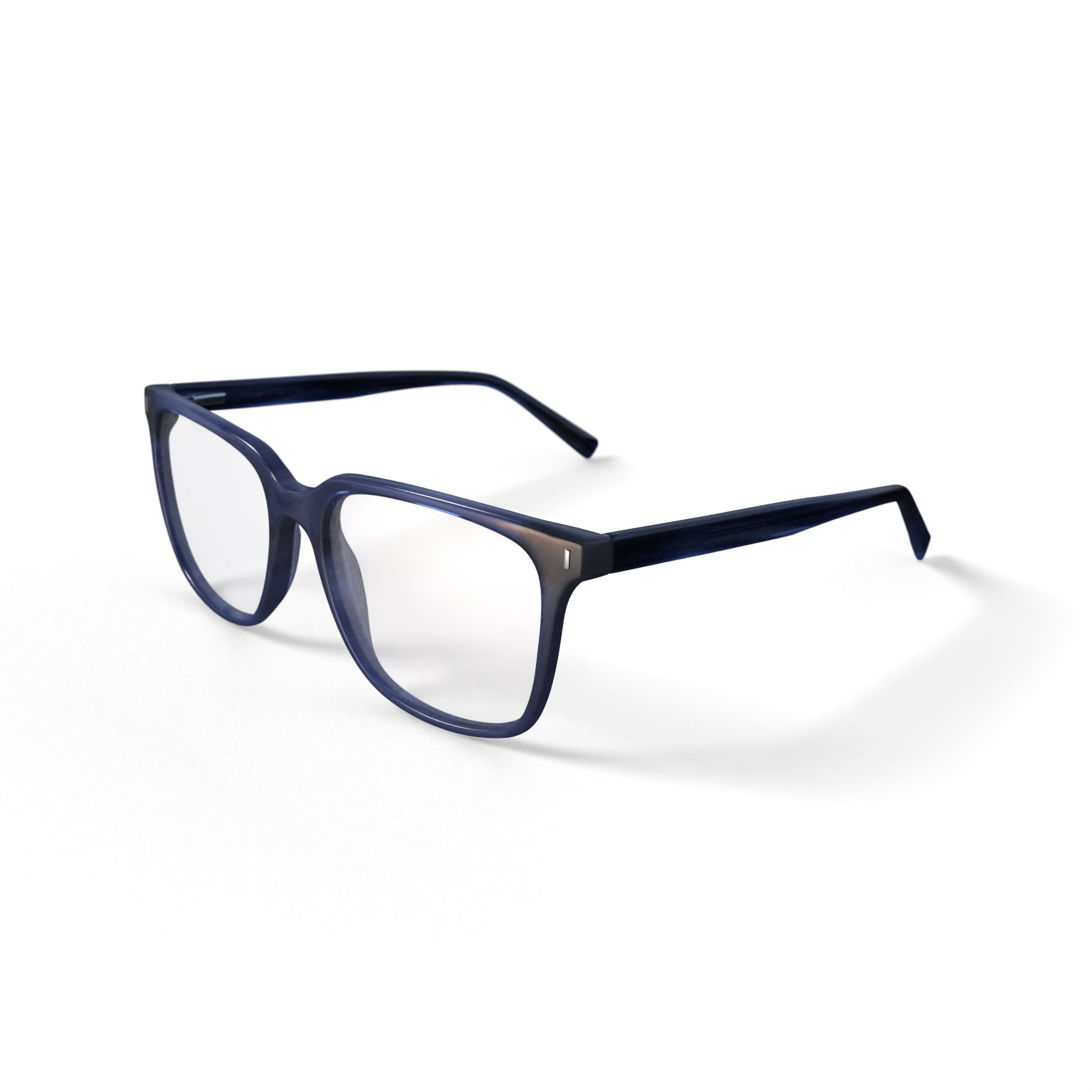 Walmart Men's Clark Rectangular Prescription Eyeglasses with Case, Navy Blue