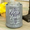 thumbnail image 2 of God Bless This Home With Love Grey Stoneware Electric Jar Candle Warmer, 2 of 5