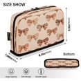 thumbnail image 3 of Standing Pencil Case with Base Large Capacity Stationery Pouch Pen Bag with Zipper for Women Men Leopard Print Bow, 3 of 7