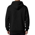 thumbnail image 5 of Fleece Hoodie Mens Plain Long Sleeve Hooded Sweatshirt Casual Basic Essential Drawstring Pullover Hoodie With Pocket Black M, 5 of 6