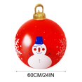 thumbnail image 6 of KCEHTA Light Up PVC Christmas Ball, 24 Inch Outdoor Giant Christmas Ball Ornaments, Christmas Decorations for Holiday Garden Lawn Yard Porch Party Decorations, 6 of 7
