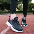 thumbnail image 5 of TAIAOJING Women's Sneakers Ladies Shoes Solid Color Leather Lace Up Flat Heel Round Toe Head Sneakers Zapatillas, 5 of 9