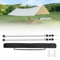 2-Pack Adjustable 230cm Aluminum Camping Tarp Telescoping Tent Universal Poles for Backpacking, Camping