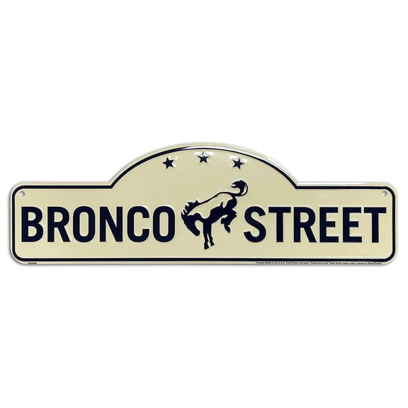 Hangtime BRONCO STREET 5.625x18 inch Novelty Arched Street Sign